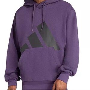 adidas Purple Hoodie with Black Logo Graphic